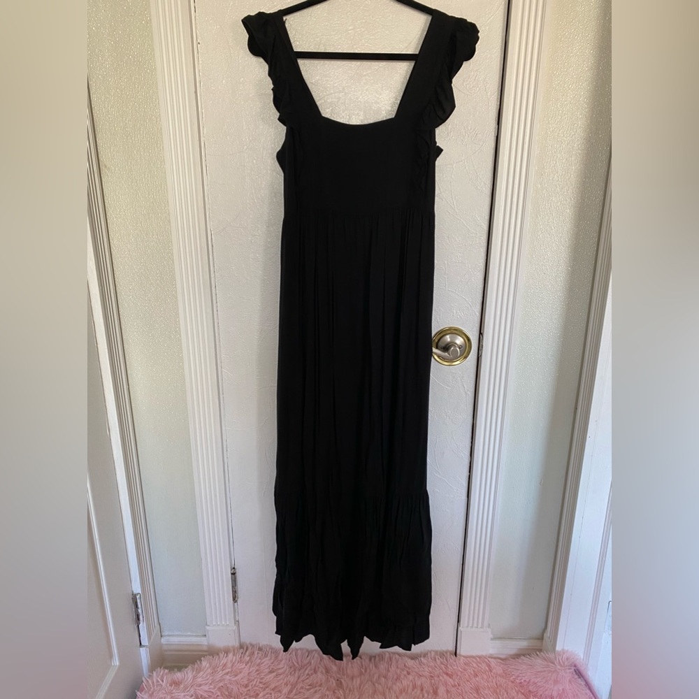 Long, comfortable black dress. Like most of my listings, never worn.